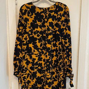 Yellow and Black Blouse Dress